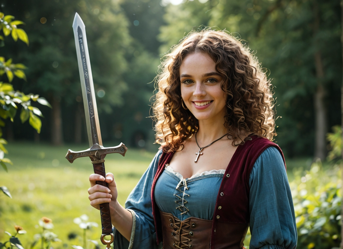 1girl, solo, weapon, jewelry, necklace, sword · Yamete.gg