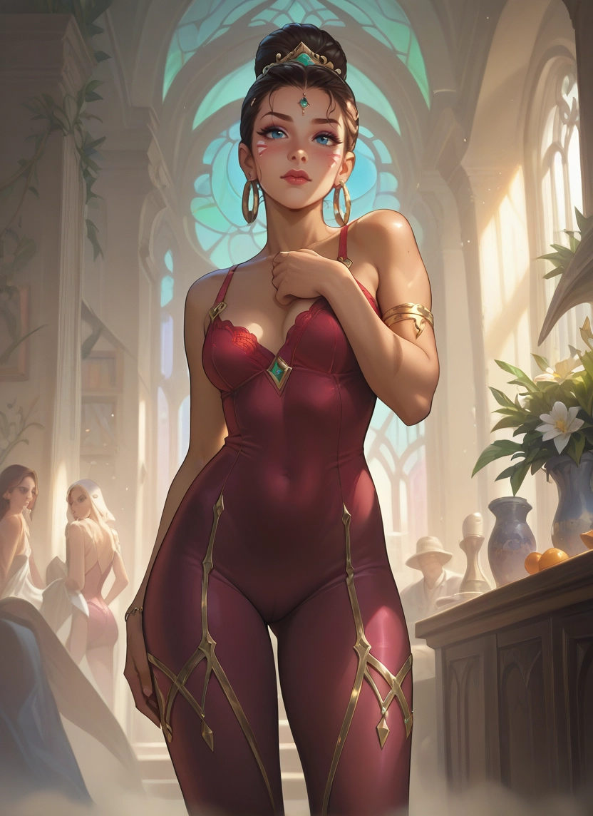 breasts, jewelry, multiple girls, earrings, blue eyes, ass · Yamete.gg