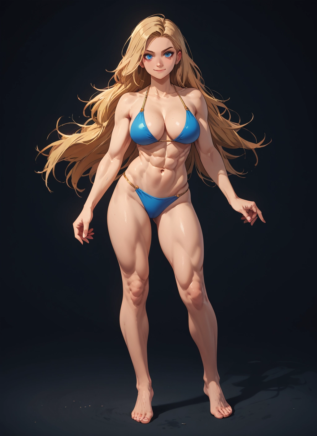 1girl, swimsuit, bikini, blonde hair, long hair, breasts · Yamete.gg