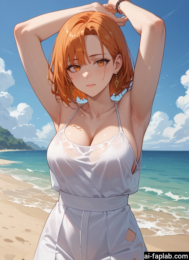 1girl, breasts, dress, armpits, solo, jewelry