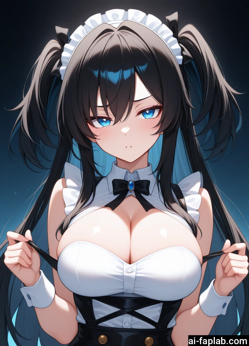 breasts, 1girl, large breasts, cleavage, solo, blue eyes
