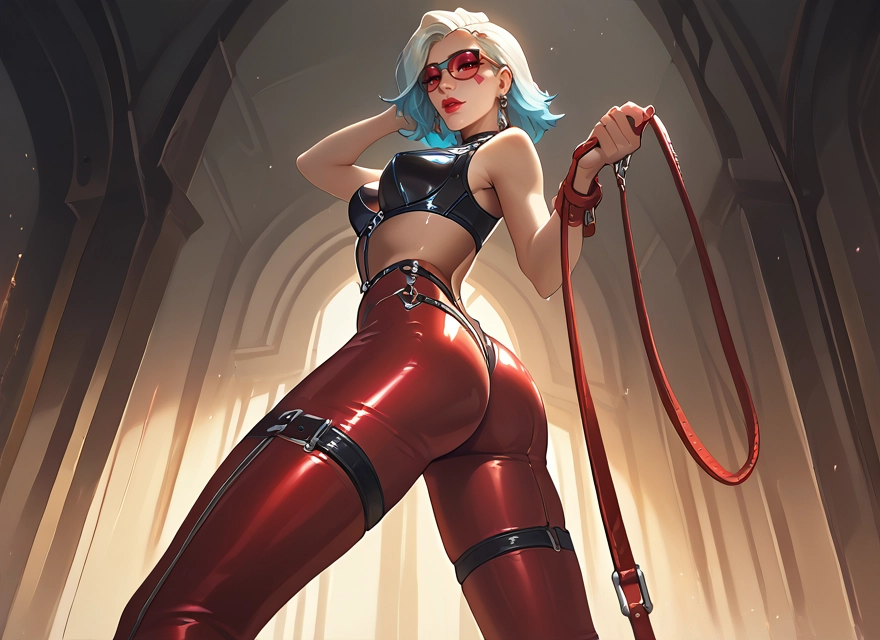 1girl, ass, solo, jewelry, sunglasses, breasts · Yamete.gg