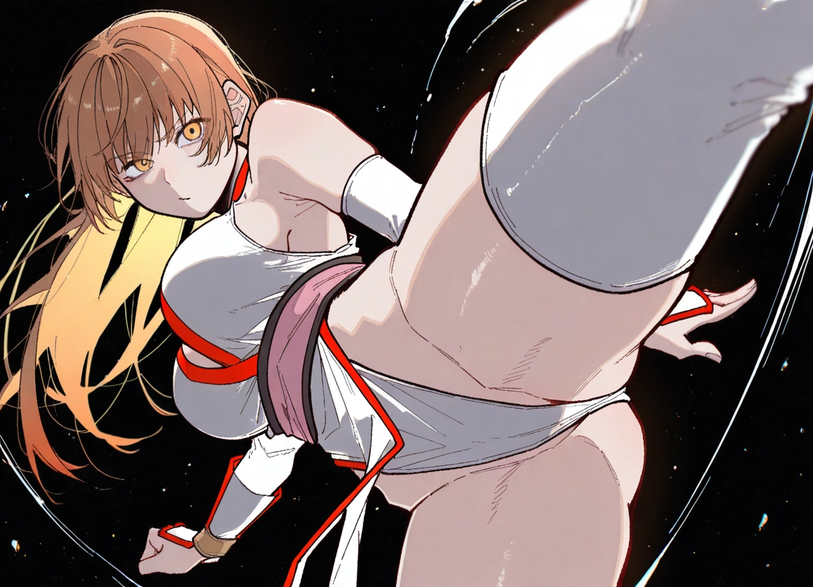 1girl, breasts, thighhighs, solo, long hair, large breasts · Yamete.gg