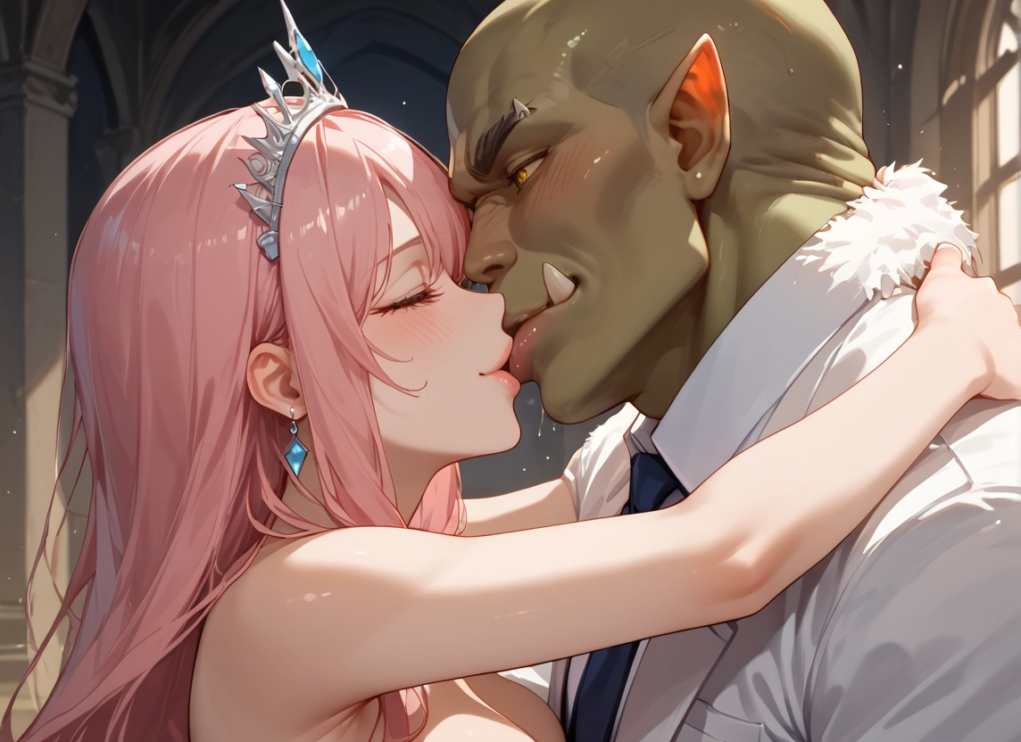 1girl, 1boy, pink hair, long hair, breasts, hetero · Yamete.gg