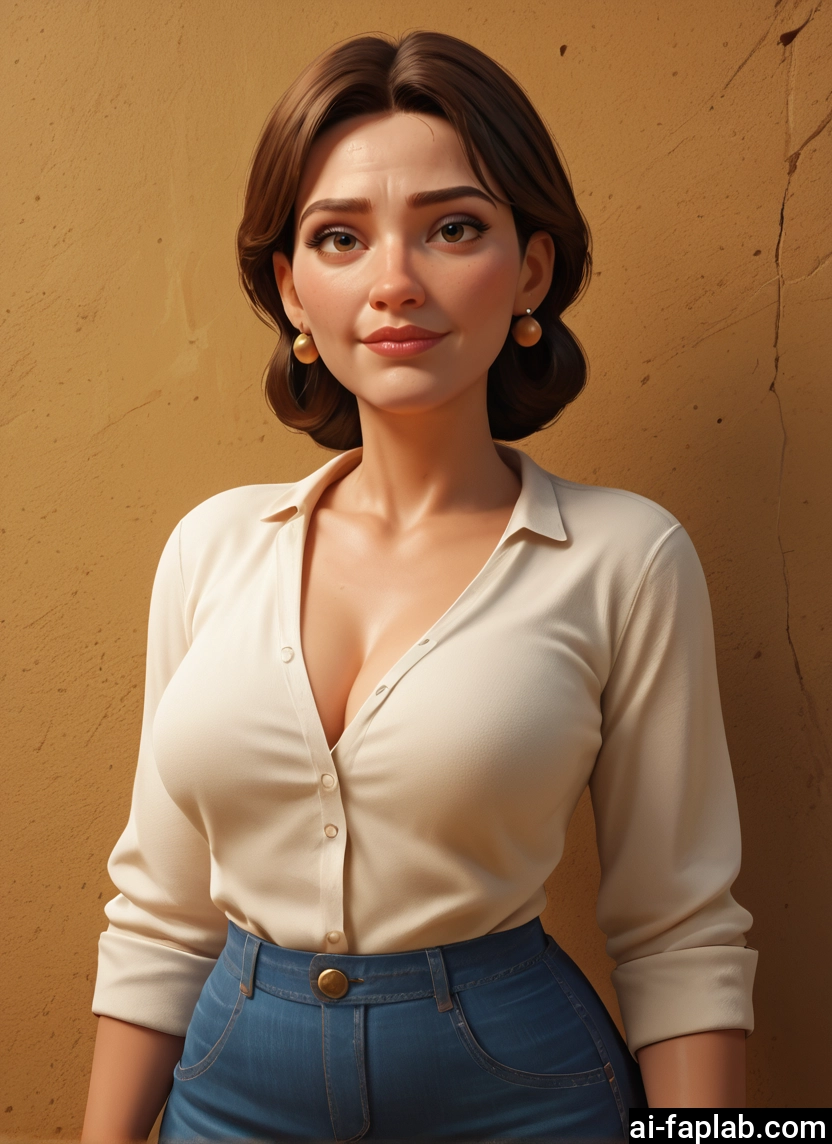 1girl, breasts, jewelry, solo, earrings, cleavage · Yamete.gg
