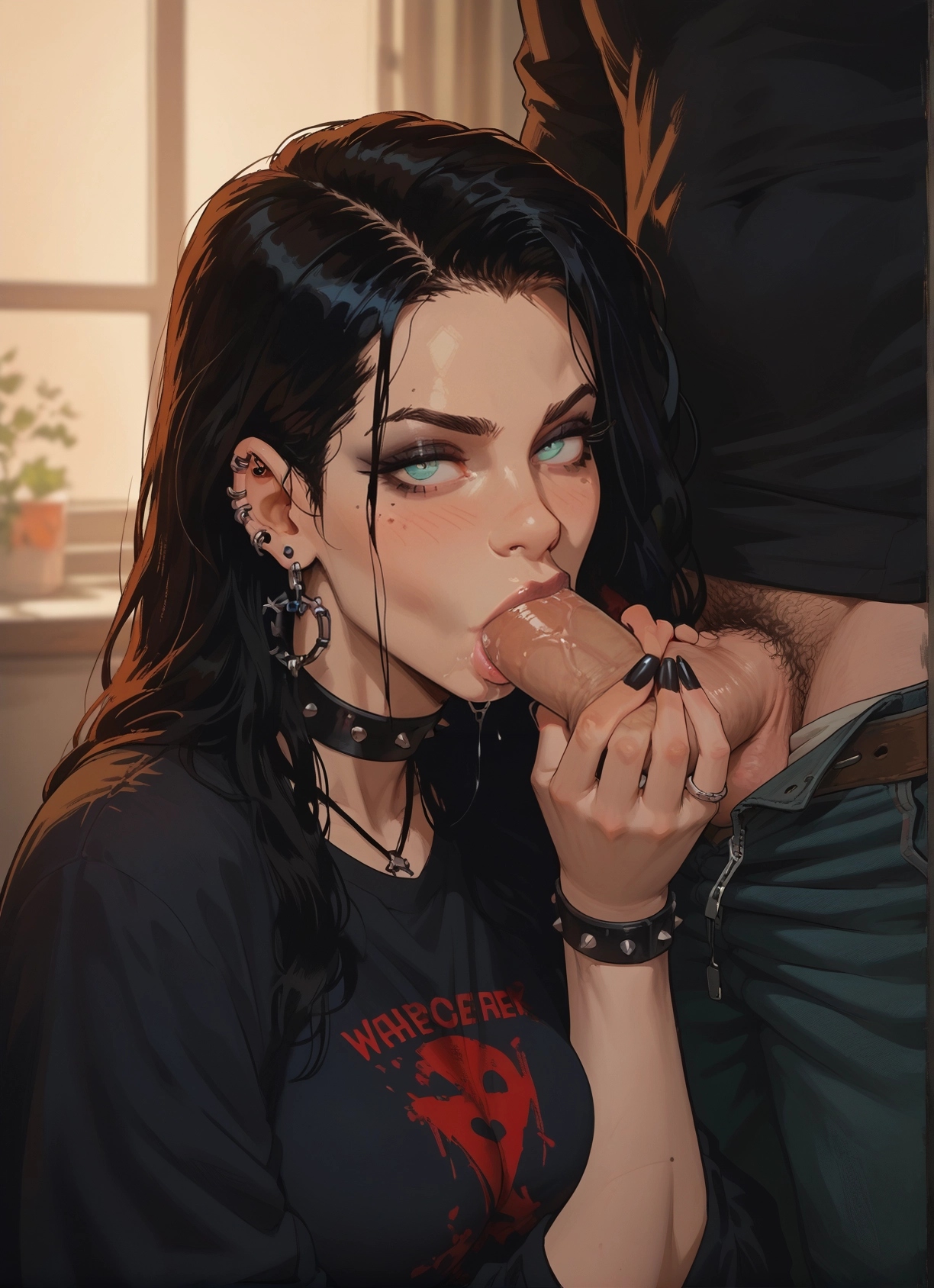 1girl, penis, hetero, oral, fellatio, 1boy · Yamete.gg
