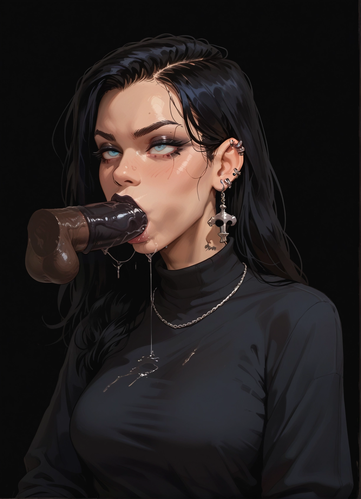 1girl, penis, hetero, oral, fellatio, jewelry · Yamete.gg