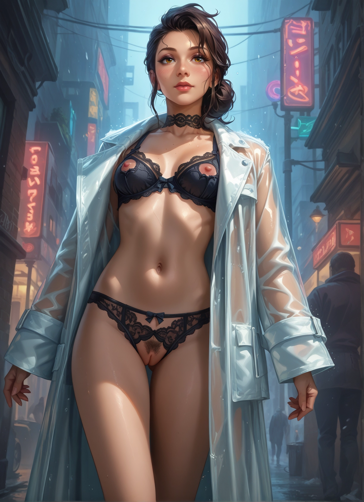 underwear, nipples, bra, breasts, pussy, 1girl · Yamete.gg