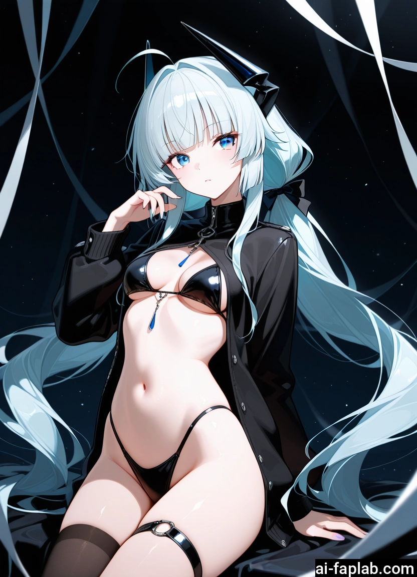 1girl, long hair, solo, breasts, thighhighs, navel
