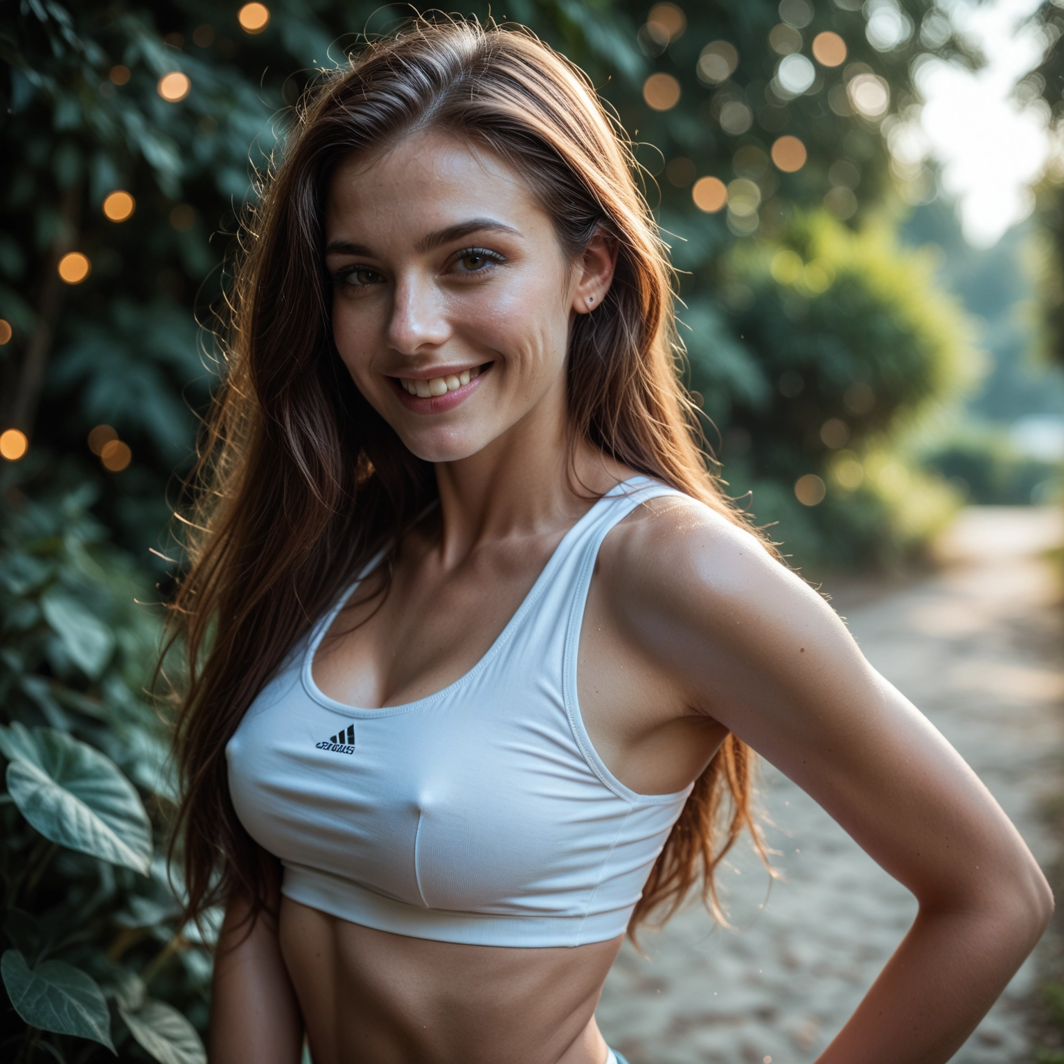 1girl, solo, realistic, breasts, smile, brown eyes · Yamete.gg