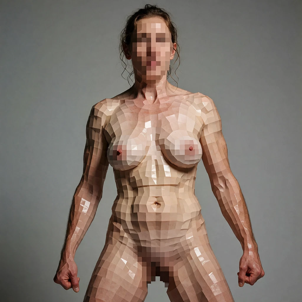 1girl, breasts, censored, solo, nipples, nude · Yamete.gg