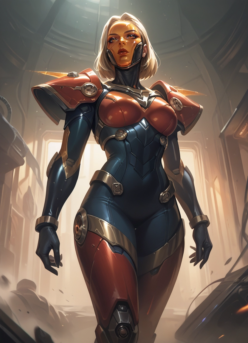 1girl, solo, breasts, lips, from below, shiny · Yamete.gg