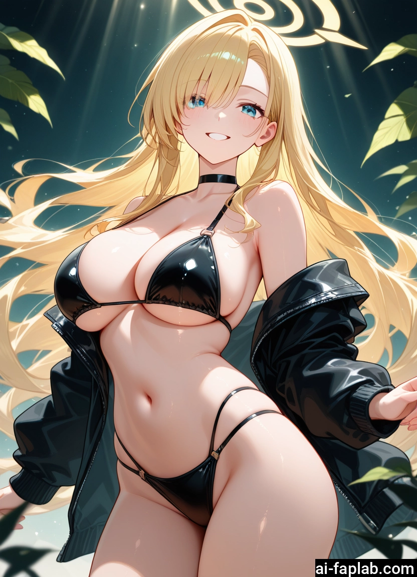 breasts, 1girl, swimsuit, bikini, long hair, blonde hair