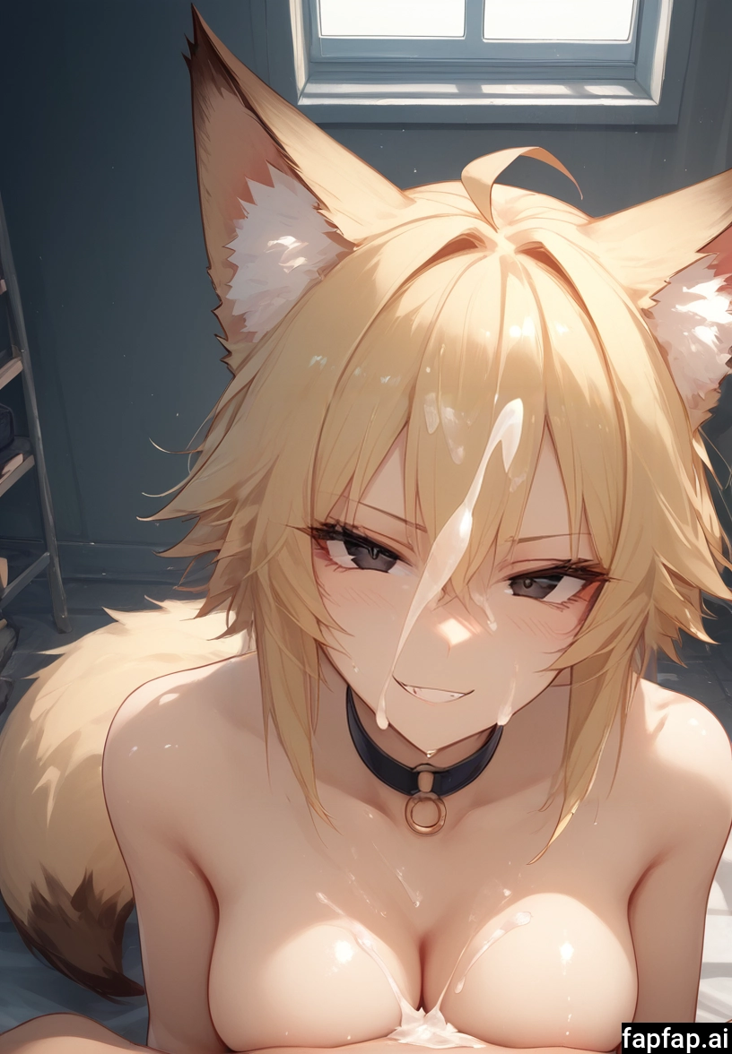 1girl, breasts, cum, animal ears, tail, hetero