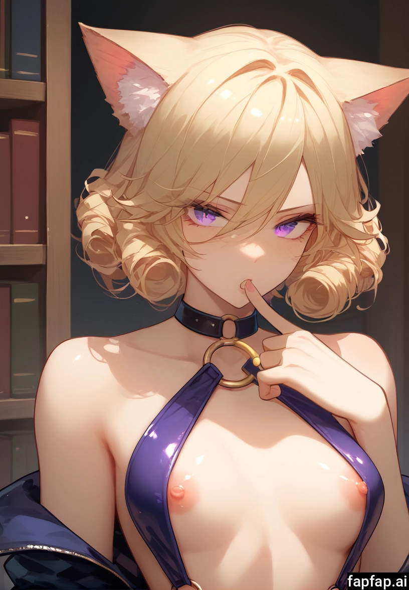 1girl, animal ears, breasts, solo, blonde hair, nipples · Yamete.gg