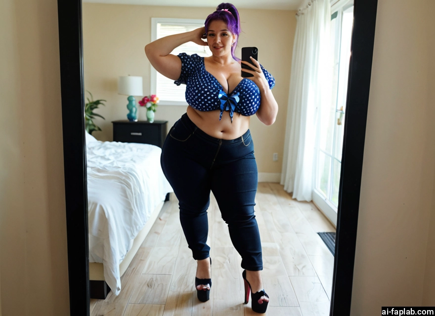1girl, breasts, phone, selfie, high heels, cellphone · Yamete.gg