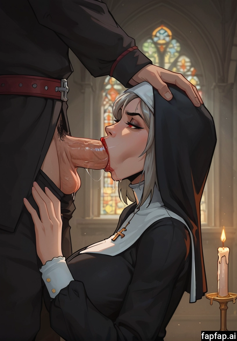 1girl, penis, nun, hetero, 1boy, oral · Yamete.gg