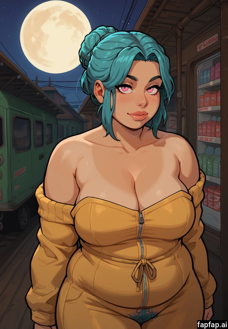 1girl, breasts, solo, cleavage, pubic hair, pink eyes · Yamete.gg