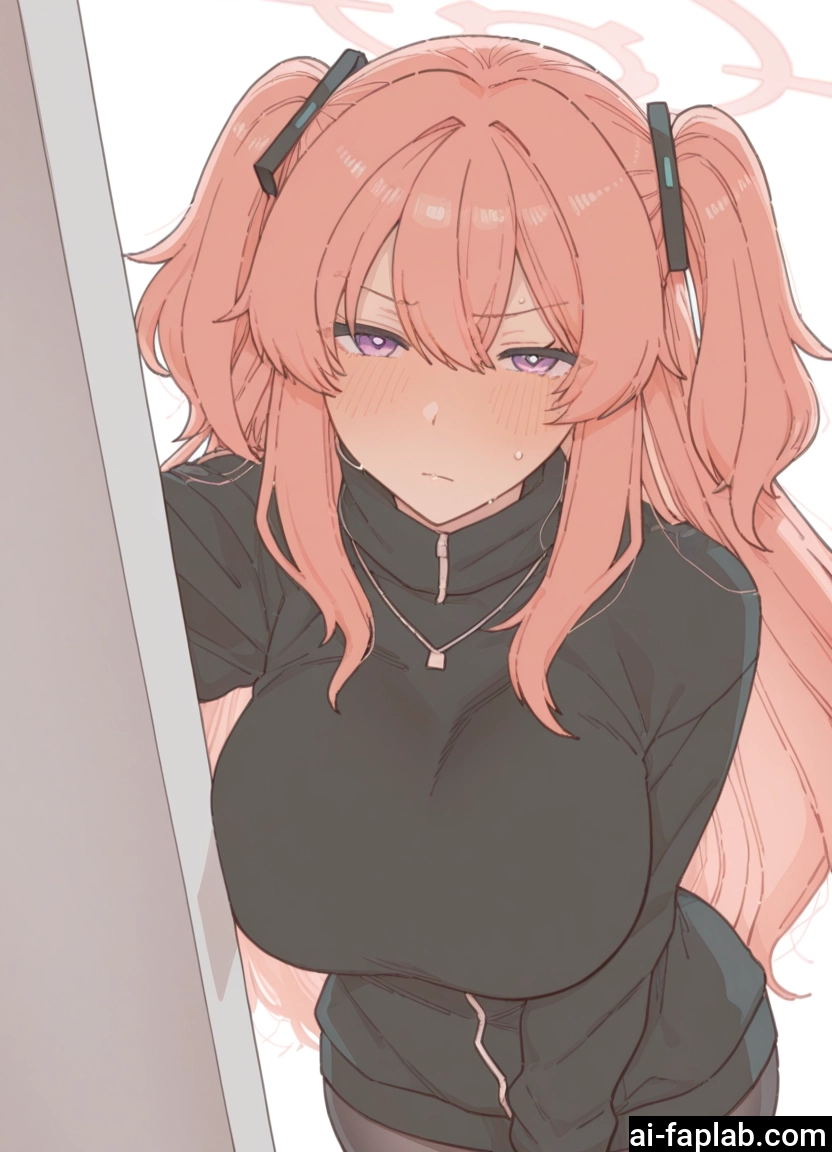 1girl, breasts, large breasts, blush, pink hair, halo · Yamete.gg