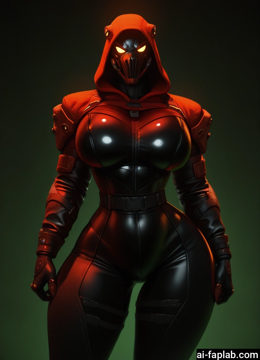 1girl, breasts, solo, bodysuit, hood, large breasts · Yamete.gg
