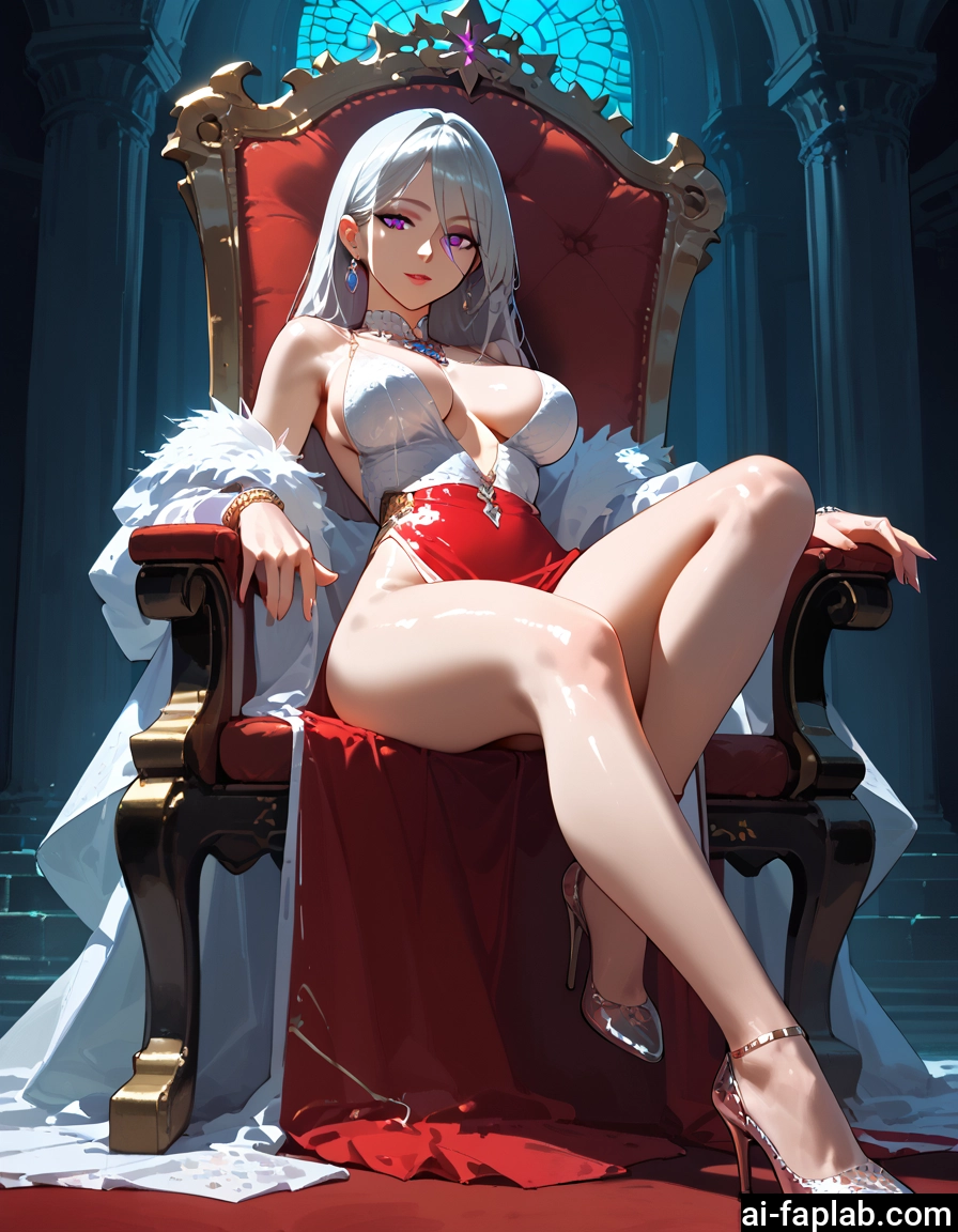 1girl, breasts, jewelry, high heels, earrings, dress · Yamete.gg