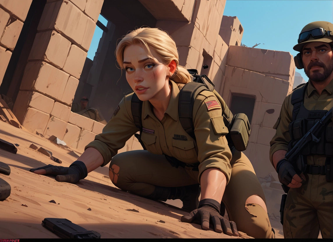 gun, 1girl, weapon, gloves, blue eyes, pants