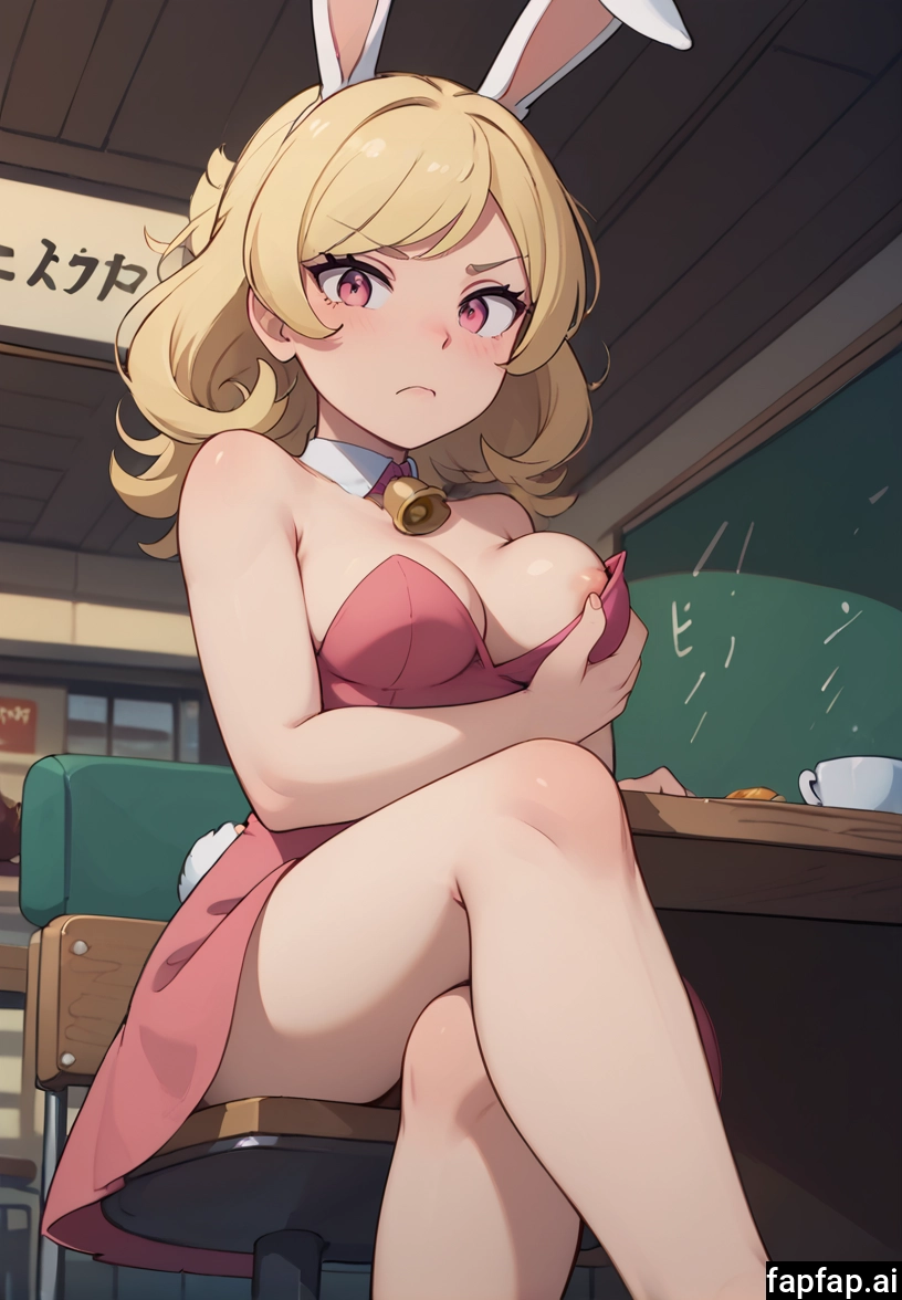 1girl, breasts, animal ears, solo, blonde hair, rabbit ears · Yamete.gg