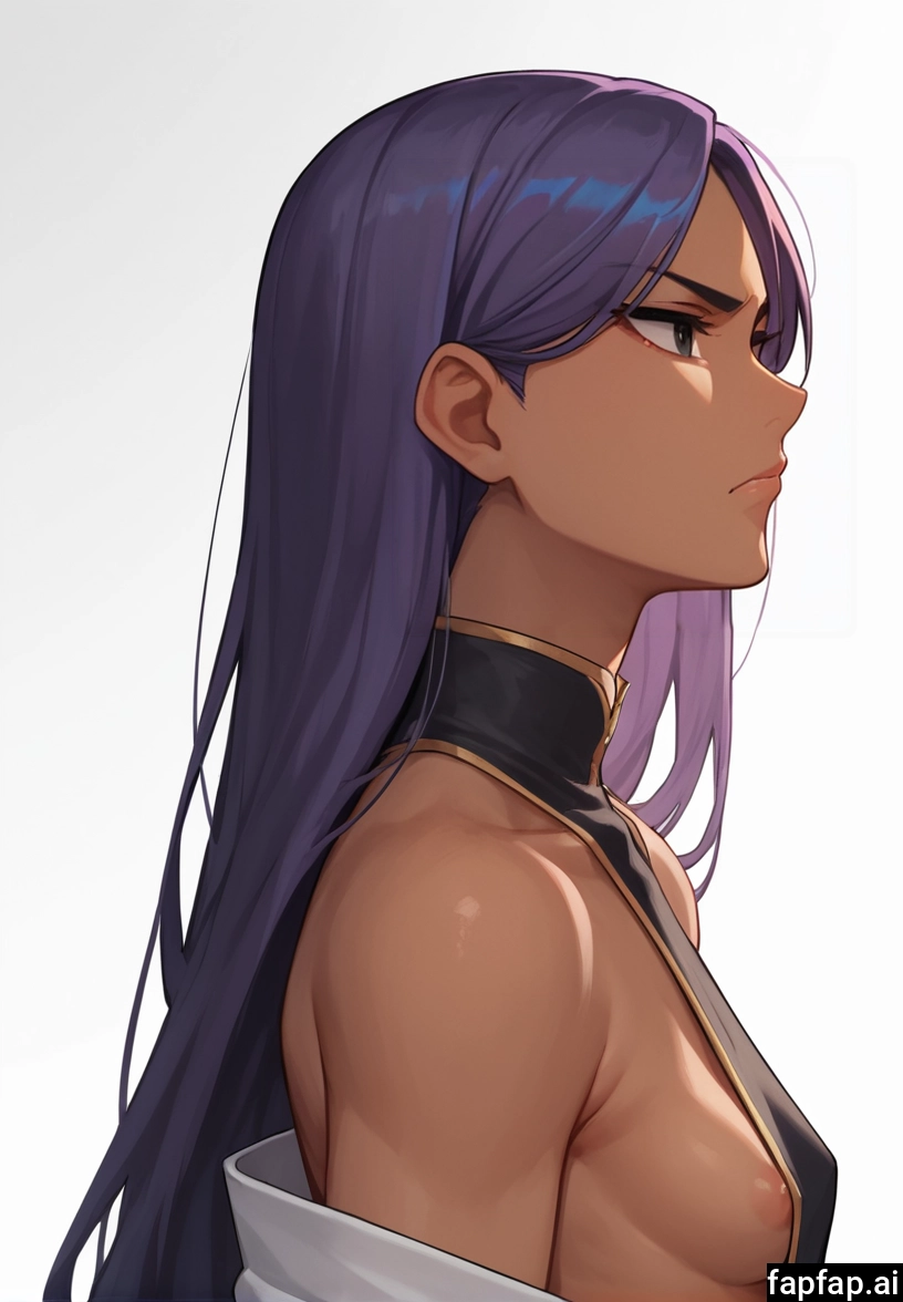1girl, solo, long hair, dark skin, breasts, dark-skinned female