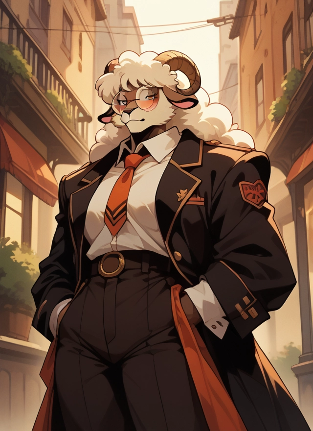 bara, furry, 1boy, male focus, horns, solo · Yamete.gg
