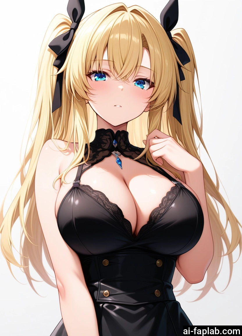 breasts, 1girl, blonde hair, solo, large breasts, long hair