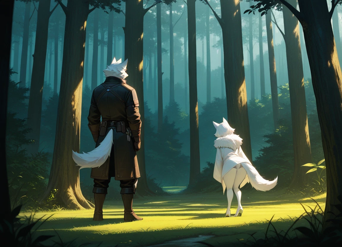 furry, forest, nature, outdoors, wolf boy, tail · Yamete.gg