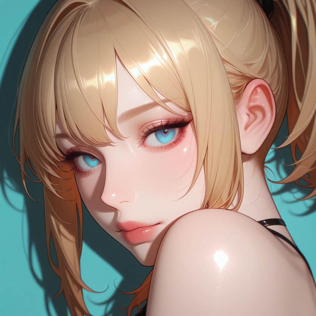 1girl, solo, blonde hair, blue eyes, portrait, looking at viewer · Yamete.gg