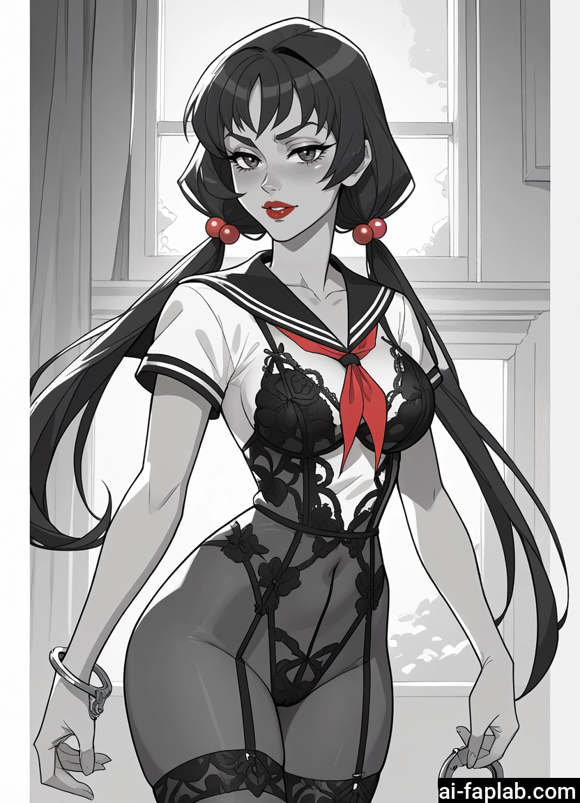 1girl, solo, twintails, underwear, cuffs, long hair · Yamete.gg