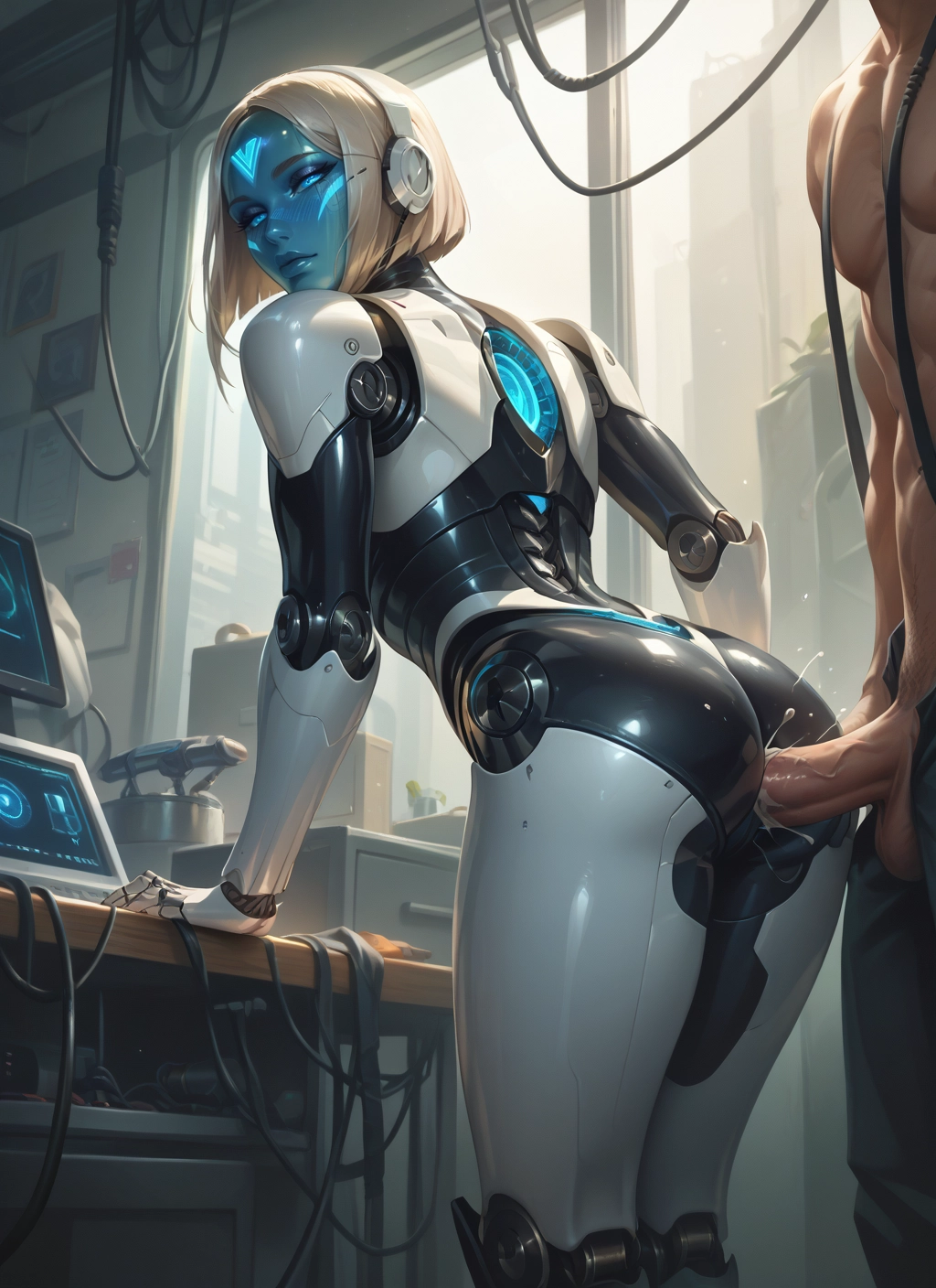 penis, 1girl, hetero, 1boy, ass, cum · Yamete.gg