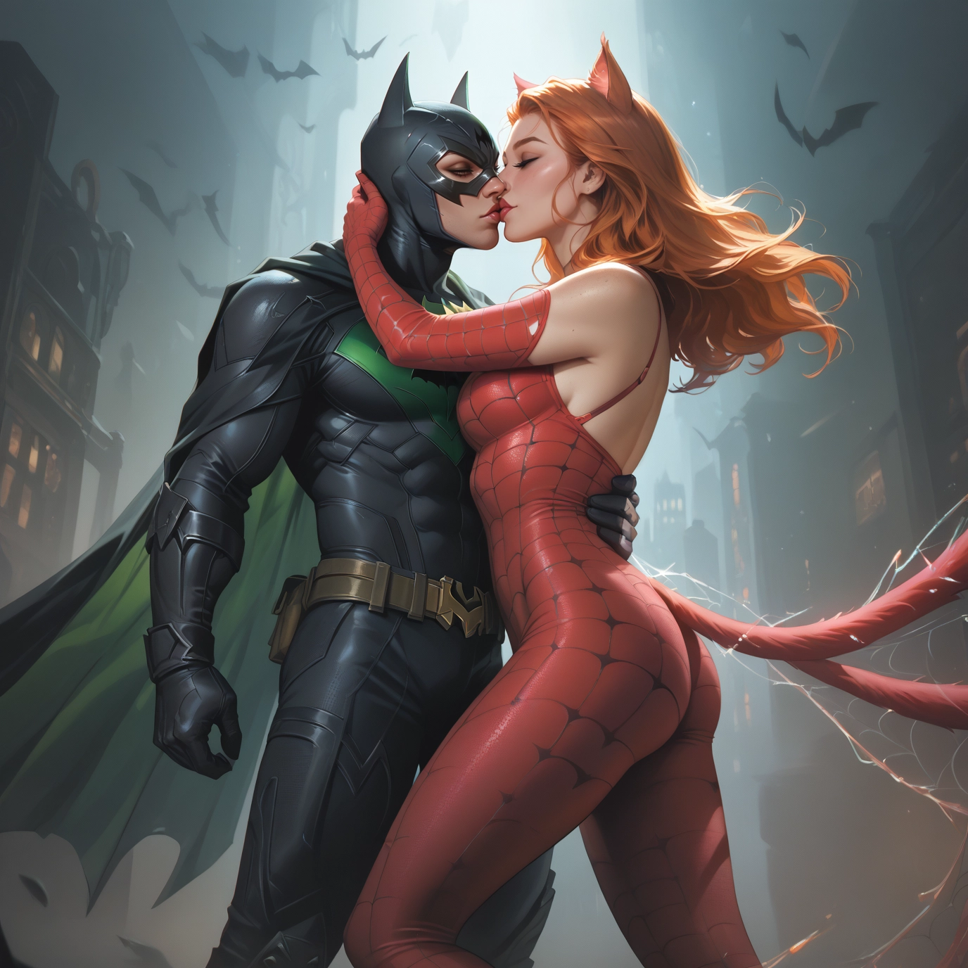 animal ears, tail, cape, 1girl, 1boy, ass · Yamete.gg