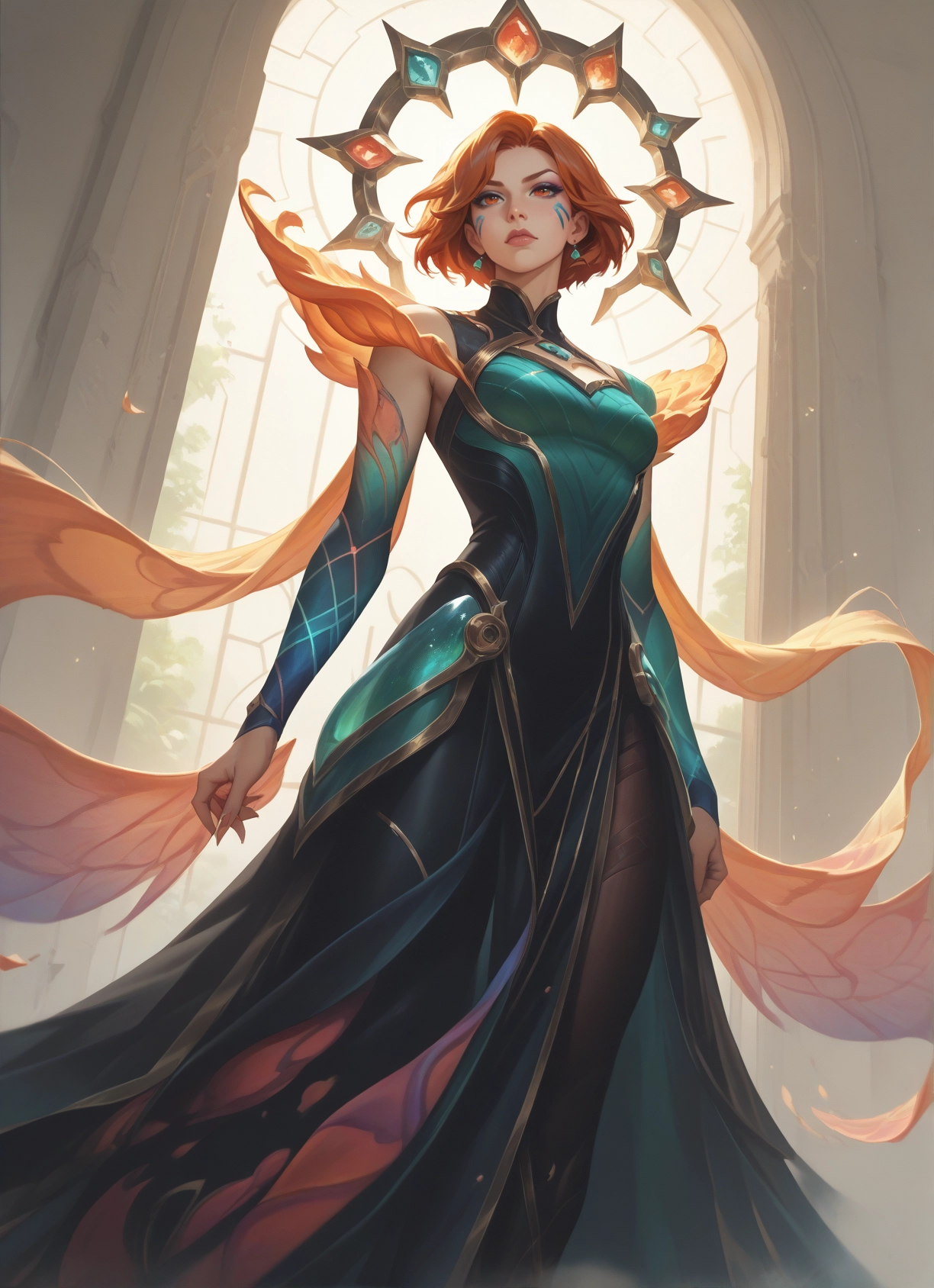 1girl, solo, earrings, jewelry, dress, short hair · Yamete.gg