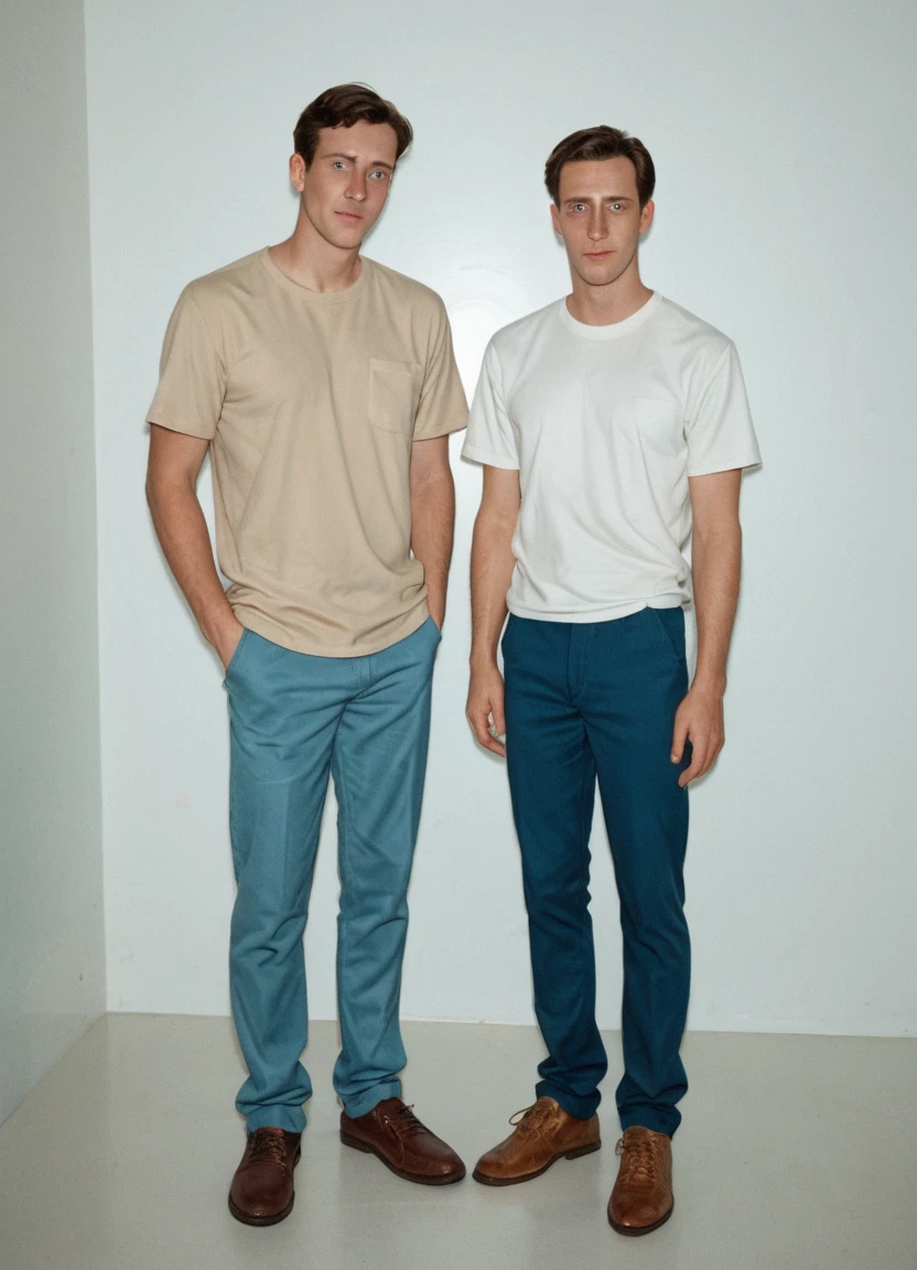 pants, shirt, male focus, 2boys, multiple boys, t-shirt · Yamete.gg