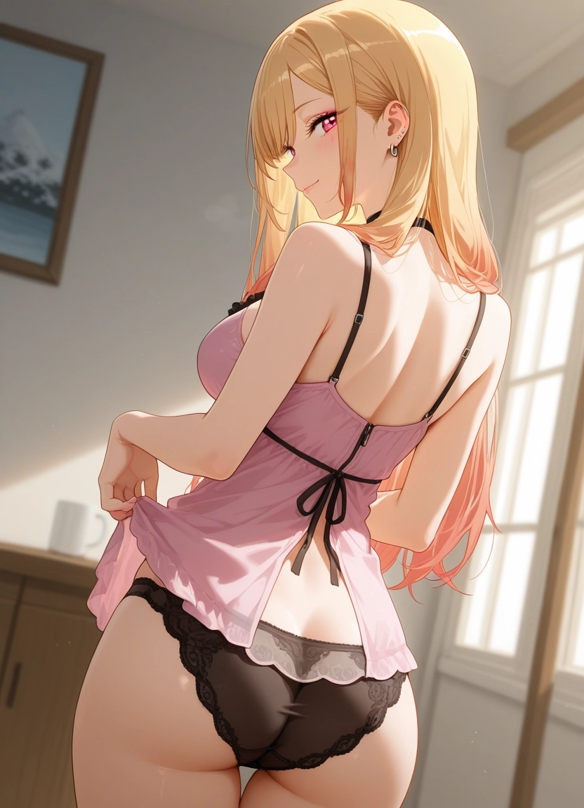 1girl, kitagawa marin, solo, underwear, panties, long hair · Yamete.gg