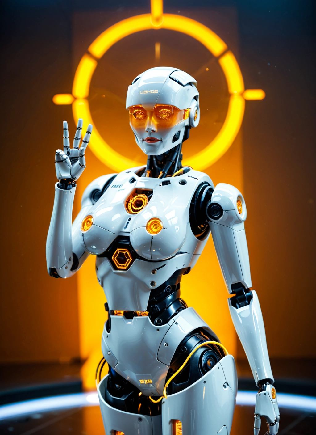 1girl, solo, breasts, robot joints, medium breasts, visor · Yamete.gg