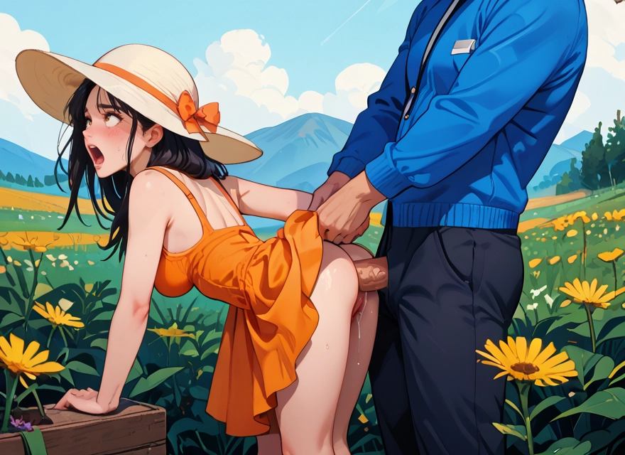 1girl, 1boy, hetero, penis, sex, hat · Yamete.gg