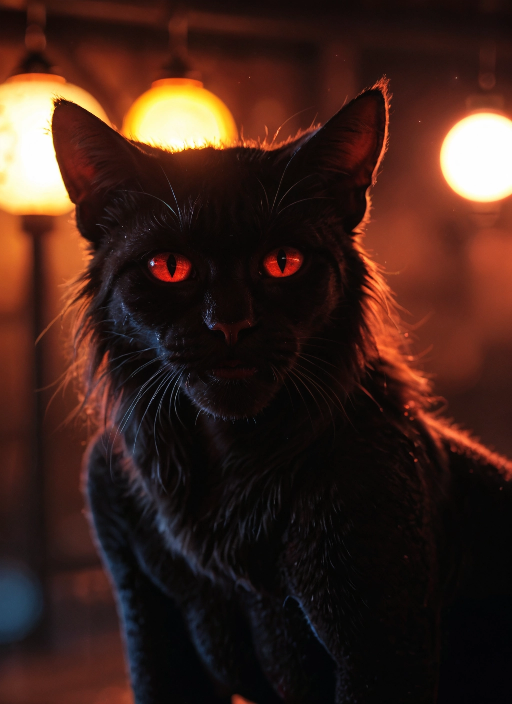 cat, no humans, animal focus, blurry, looking at viewer, solo · Yamete.gg