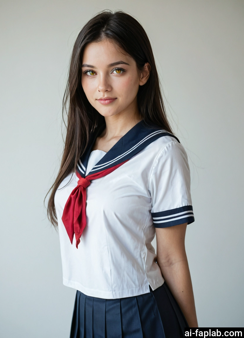 1girl, solo, school uniform, skirt, serafuku, looking at viewer