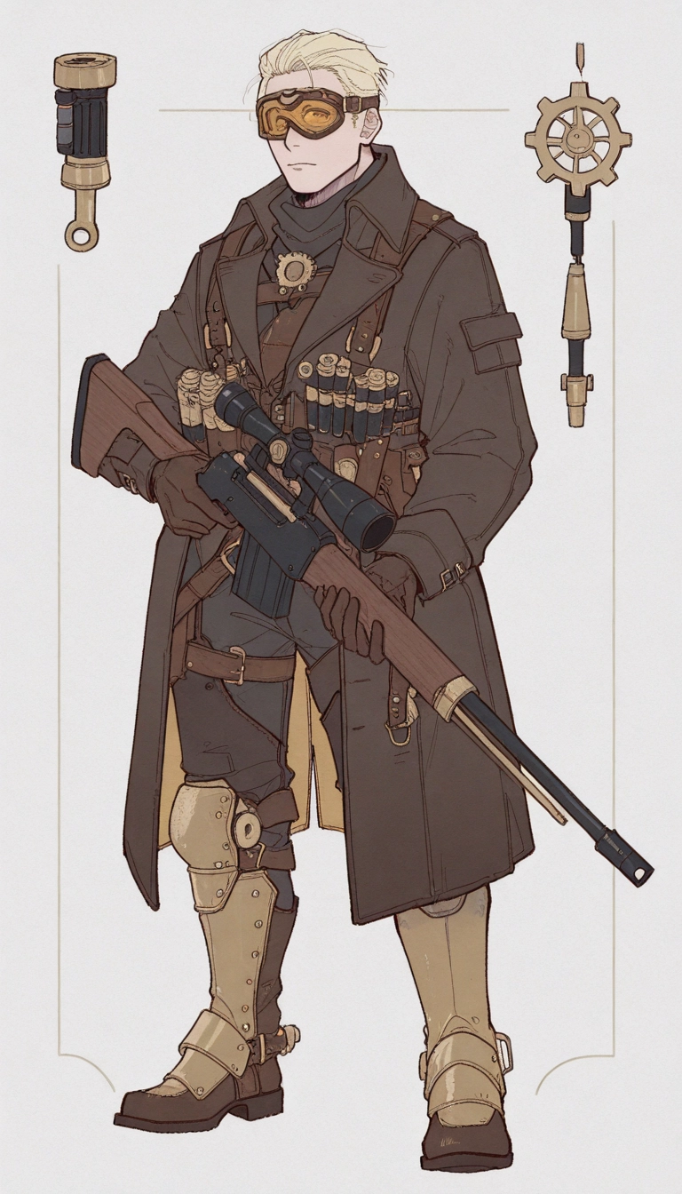 1boy, male focus, holding, weapon, solo, gun