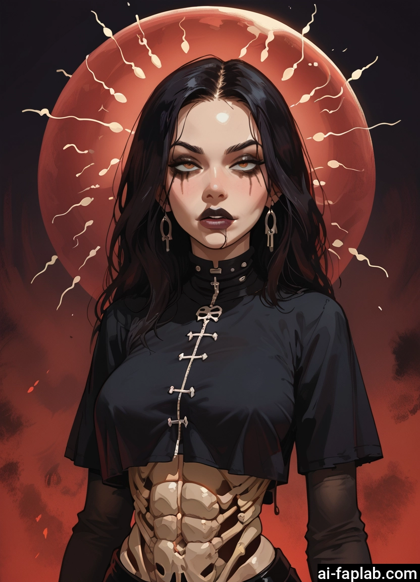 1girl, jewelry, earrings, black hair, solo, breasts