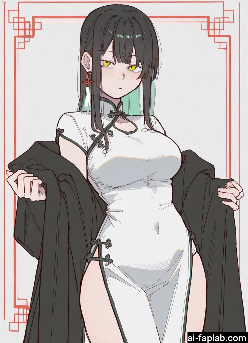 1girl, dress, chinese clothes, china dress, solo, black hair · Yamete.gg