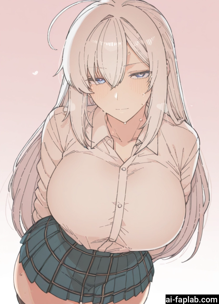 1girl, breasts, skirt, long hair, blue eyes, solo