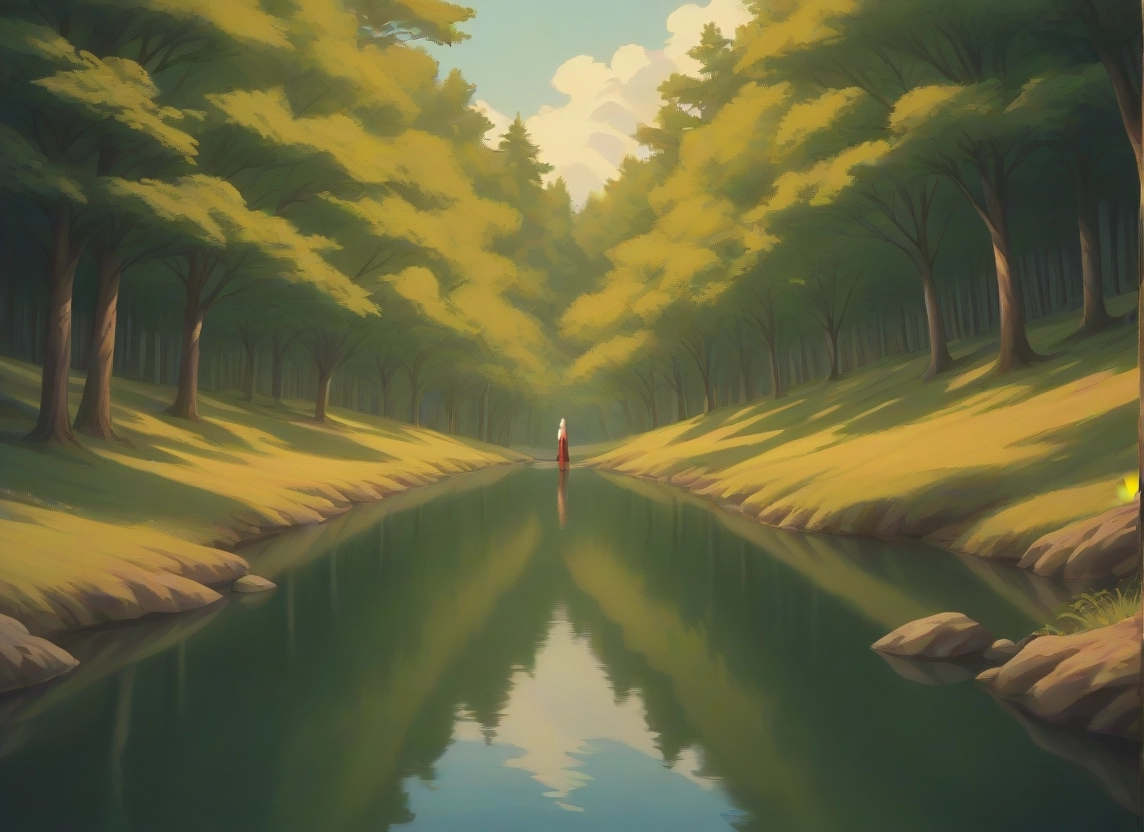 tree, scenery, 1girl, nature, solo, forest · Yamete.gg