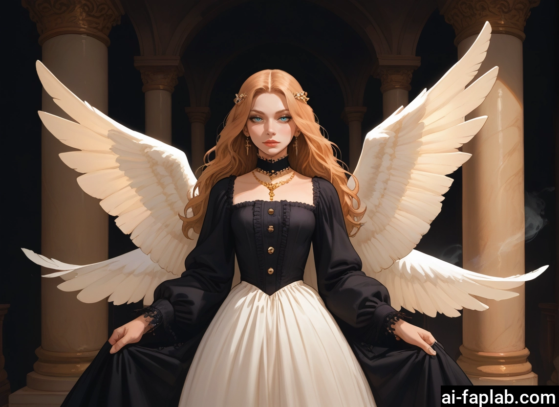 1girl, wings, solo, blue eyes, jewelry, earrings · Yamete.gg