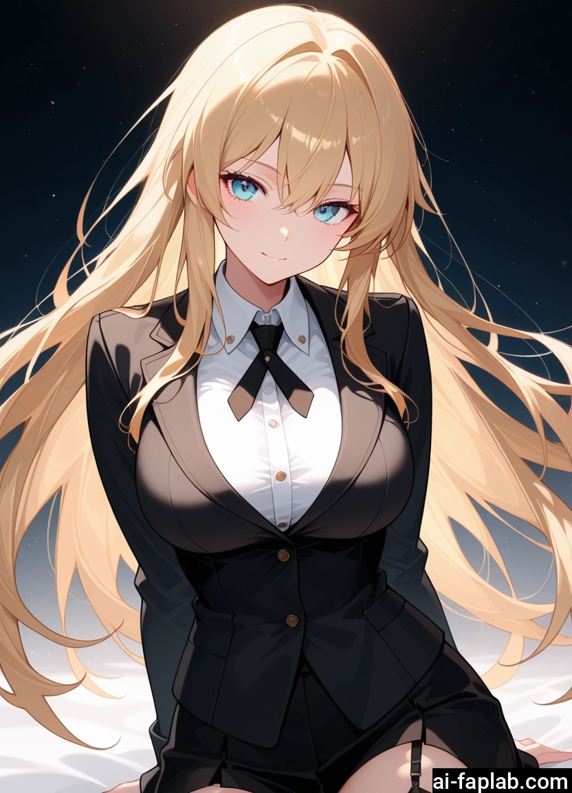 1girl, long hair, breasts, blonde hair, solo, large breasts · Yamete.gg
