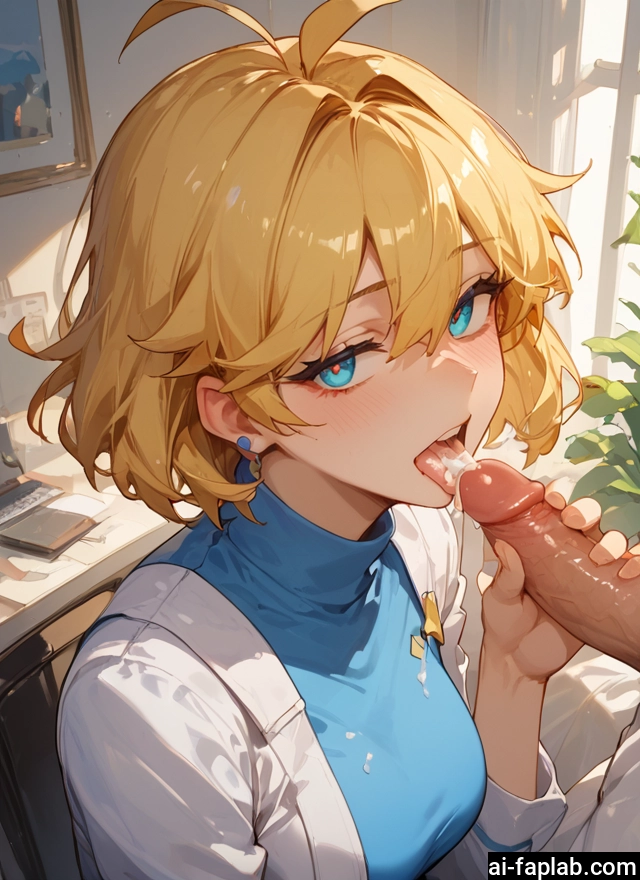 1girl, penis, hetero, blonde hair, cum, 1boy